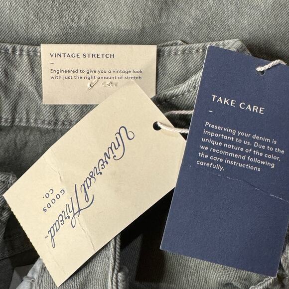 Universal Thread SZ 2/26 Vintage MIDI Jean Shorts Distressed Frayed Dusty Olive - Picture 5 of 8